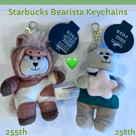 Starbucks Bearista 255th & 258th 2026
Limited Editions Keychains Bundle NWT - Picture 3 of 16